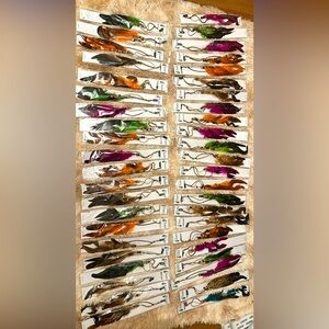 10 Handmade Leather cord feather hair extensions